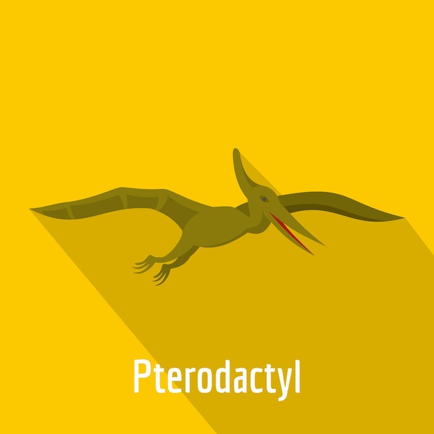 Pterodactyl icon Flat illustration of pterodactyl vector icon for web