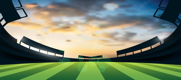 Vector public buildings football arena vector illustration background for football