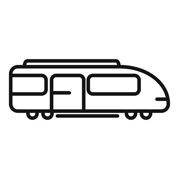 Public fast train icon outline vector High speed