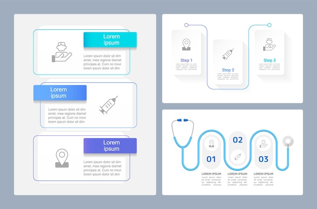 Public health importance infographic chart design templates set