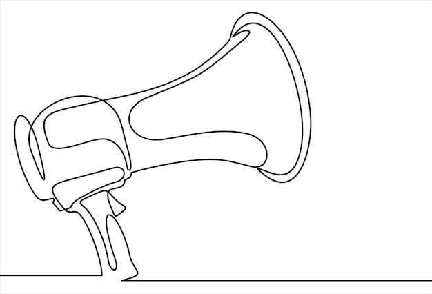 public horn speaker continuous one line