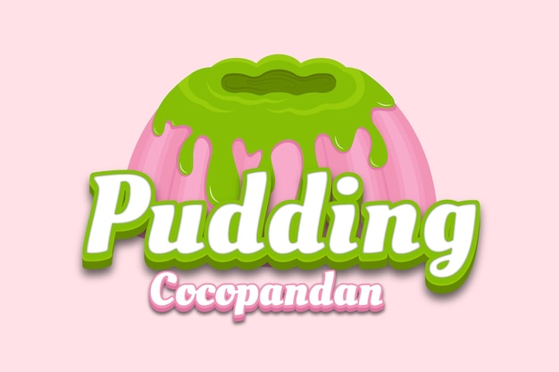 Pudding cocopandan editable text effect