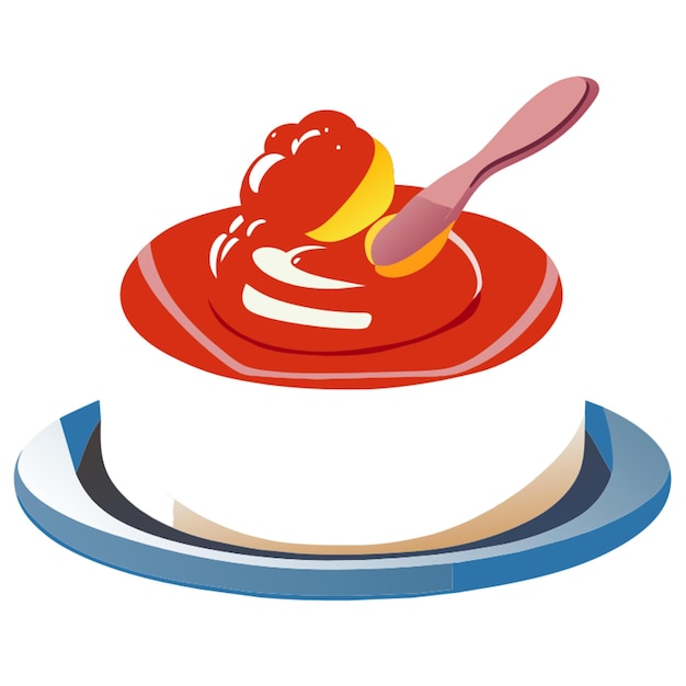 pudding vector illustration