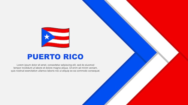 Puerto Rico Flag Abstract Background Design Template Puerto Rico Independence Day Banner Cartoon Vector Illustration Puerto Rico Cartoon