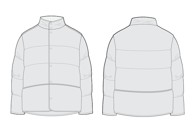 Vector puffa jacket vector design