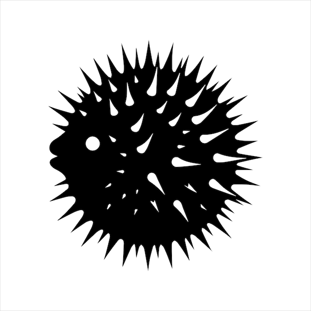 Puffers Vector illustration in black and white