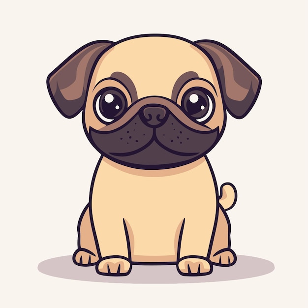 Puggy vector cute