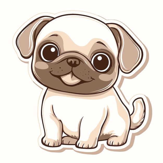 Vector puggy vector cute