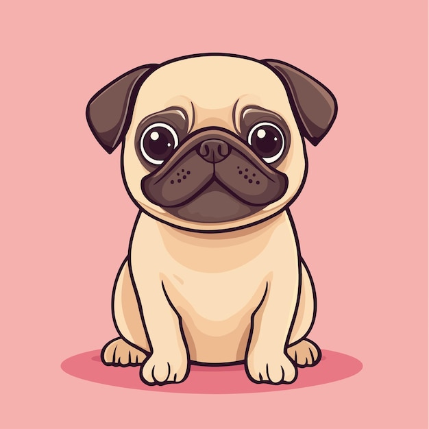 Puggy vector cute