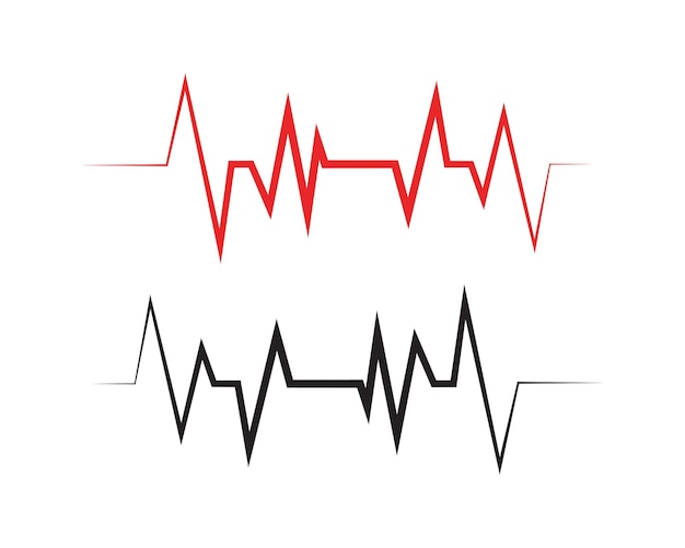 Pulse line ilustration vector template Vectors