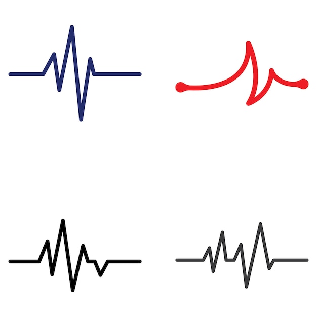 Pulse line or medical wave Vector logo design concept illustration template