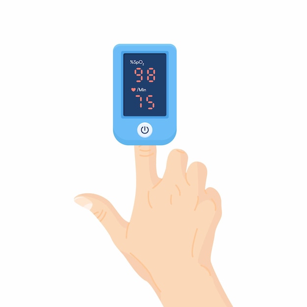 pulse oximeter on finger