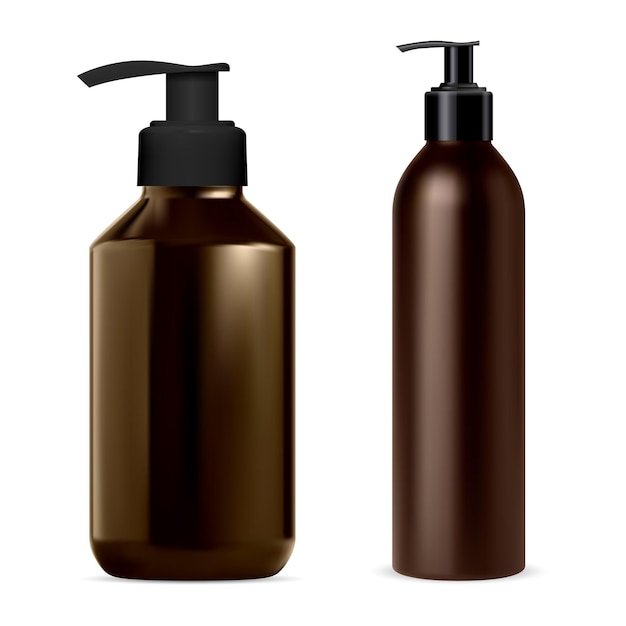 Pump dispenser bottle for cosmetic container illustration