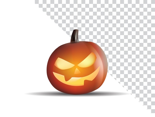 Pumpkin on alpha background. Halloween Vector illustration