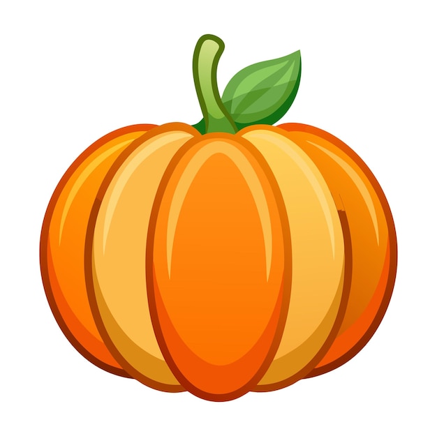 Pumpkin clipart vector illustration isolated on white background