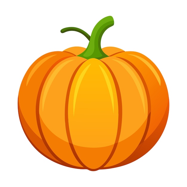 Pumpkin clipart vector illustration isolated on white background