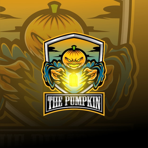 The pumpkin esport mascot logo