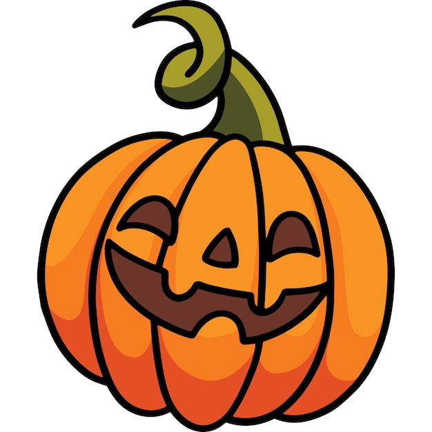 Pumpkin Halloween Cartoon Colored Clipart