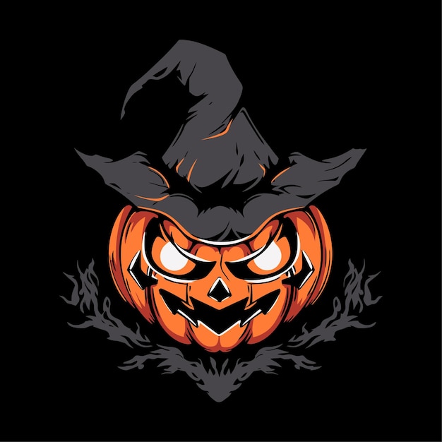 Pumpkin Halloween Mascot Logo for Esport Halloween Tshirt Design Halloween Logo Halloween Sticker