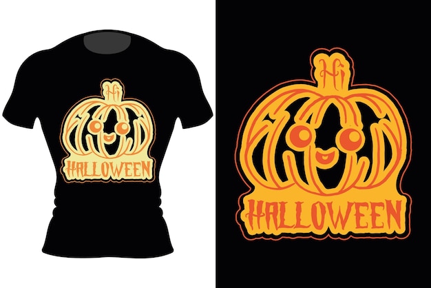 Pumpkin Happy Halloween TShirt Design