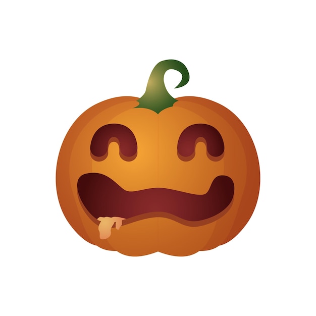 Pumpkin head halloween icon