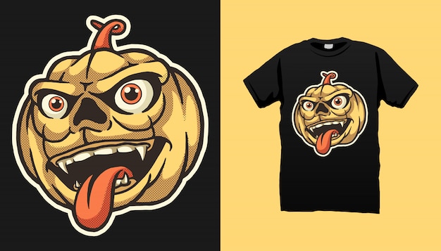 Pumpkin Head Tshirt Design