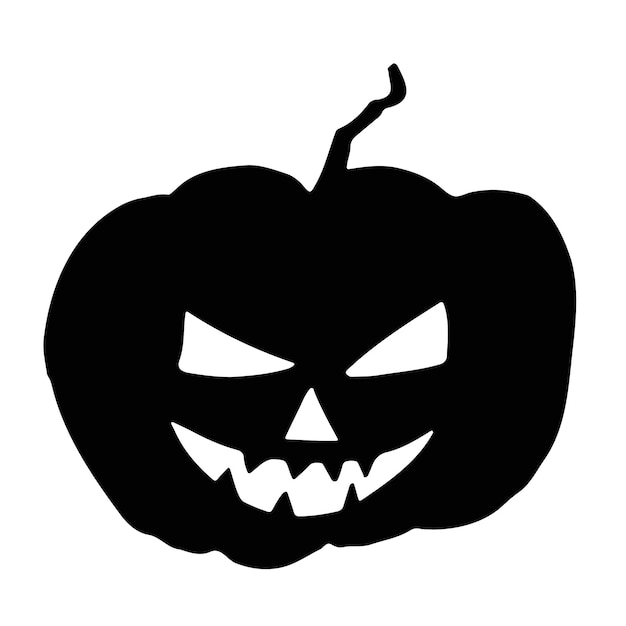 Pumpkin for holiday magic silhouette halloween vector