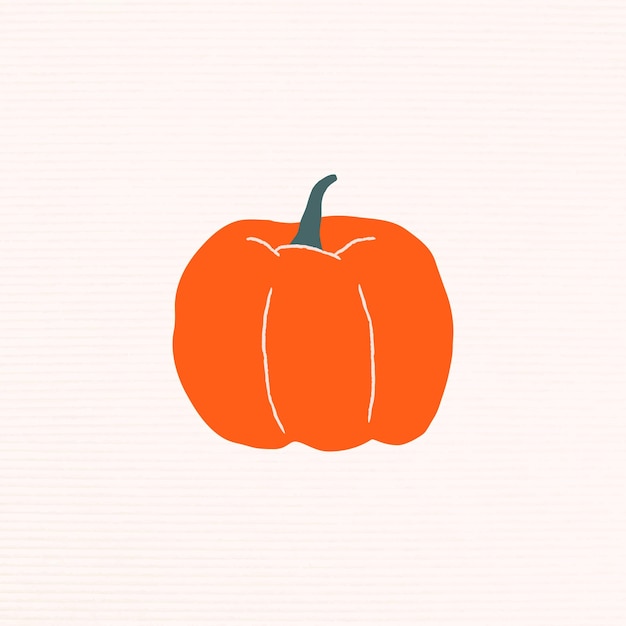 Pumpkin icon vector mystical magic clipart illustration minimal drawing