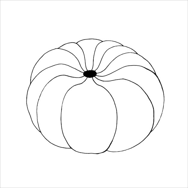 Pumpkin outline EPS