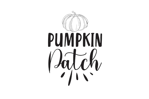 Vector pumpkin patch