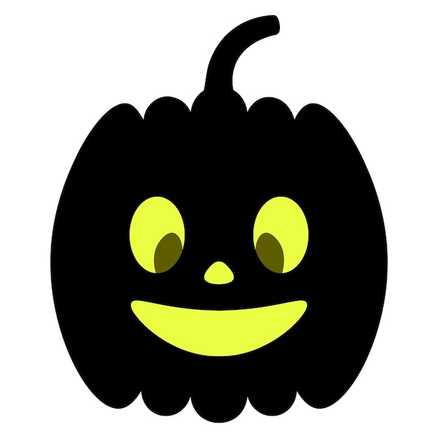 Pumpkin Silhouette Smiling facial expression Nice grimace Glows from the inside All Saints Day