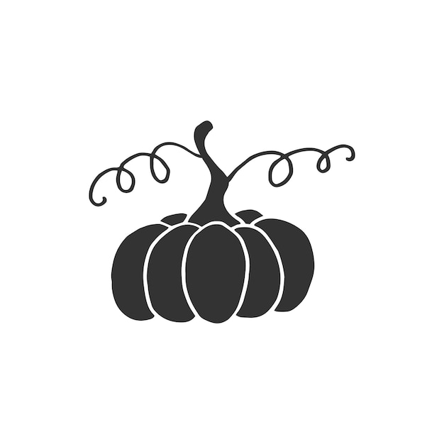 Pumpkin silhouette Thanksgiving and Halloween Elements Autumn pumpkin