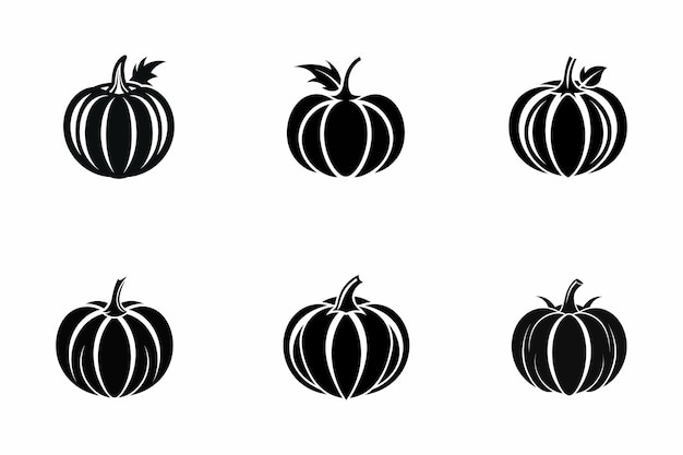 pumpkin silhouette vector logo