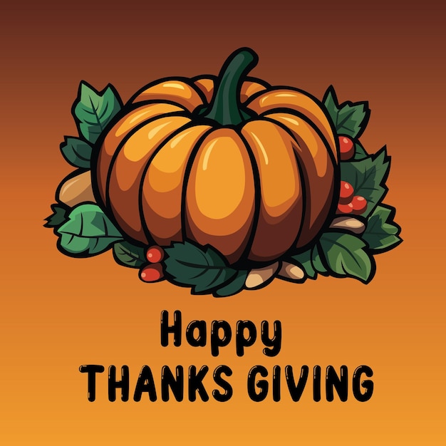 pumpkin thanks giving illustration