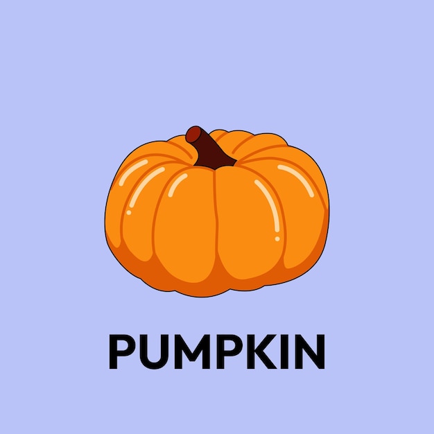 Pumpkin Vegetable Flat Illustration