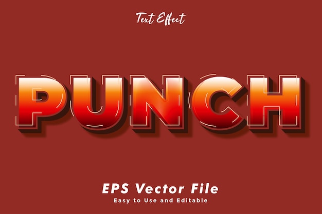 Punch text effect.