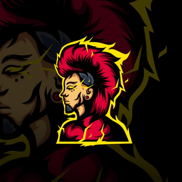 Punky men esport logo 