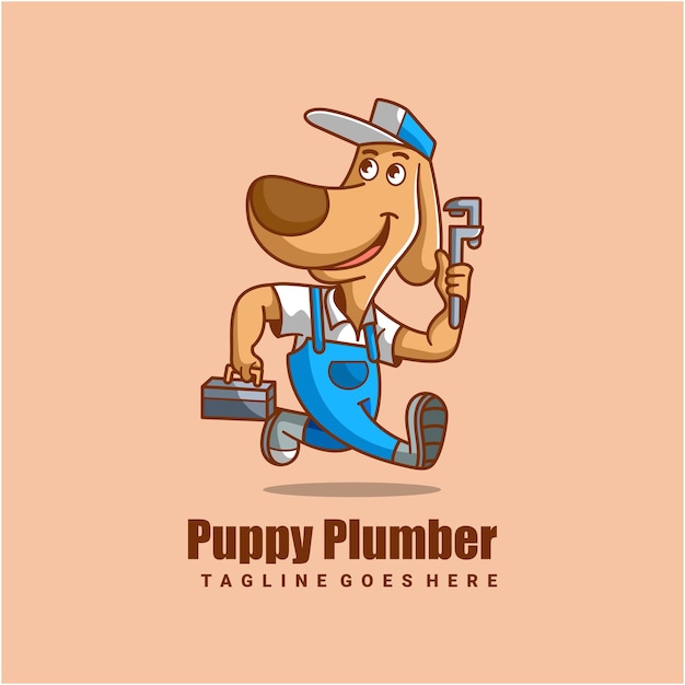 Puppy Plumber Character Mascot