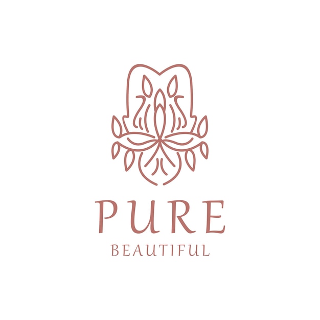 Pure beautiful logo icon vector image