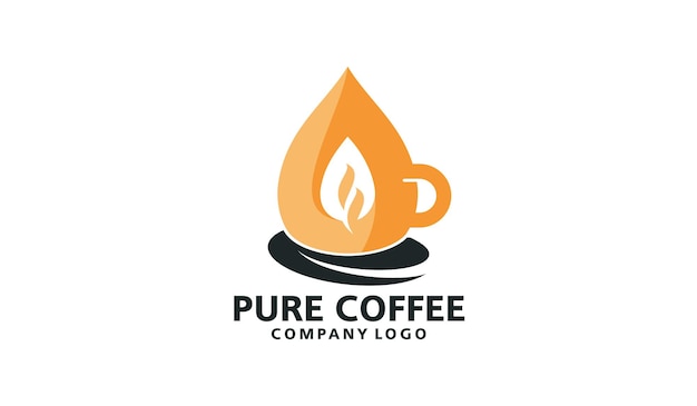 pure cup shape logo design