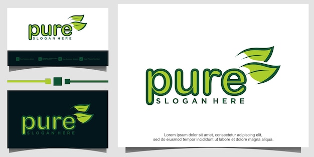 Pure logo logo design template vector