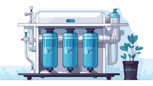 Vector pure water filter system with reverse osmosis technology for fresh natural aqua