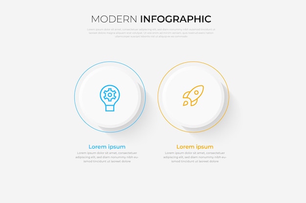 Pure white modern infographics