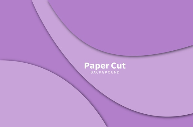 Purple abstract background in paper cut style.