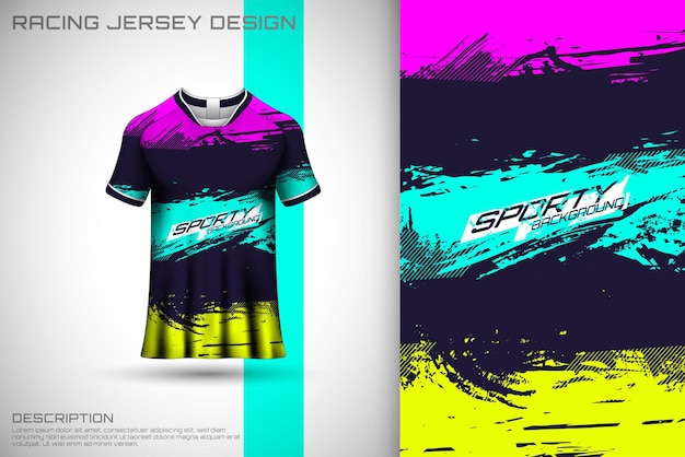 Purple abstract textured sports tshirt design for racing football gaming motocross cycling