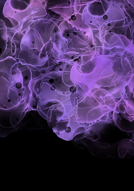 purple alcohol ink in black background