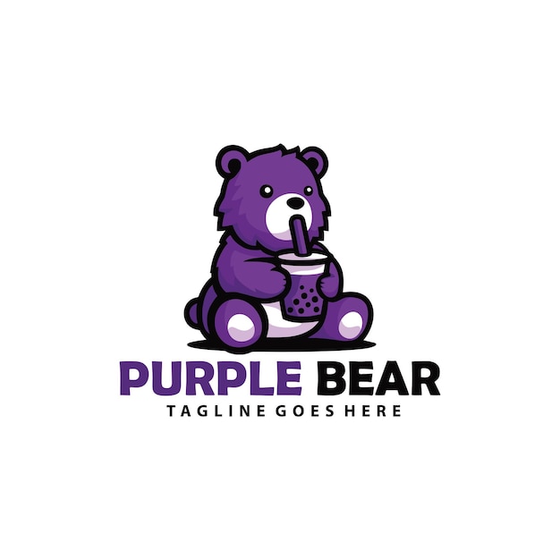 Purple Bear Logo Design