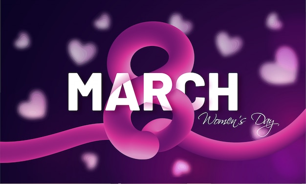 Purple blurred background for Women's Day poster