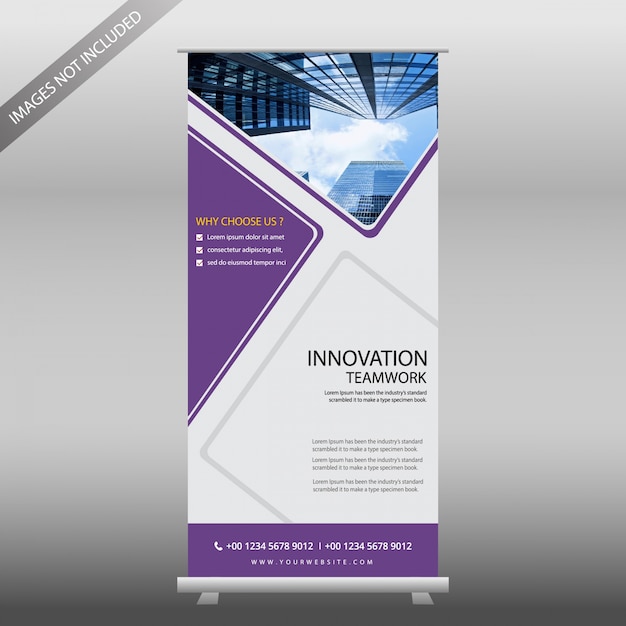 "purple business roll up vector"