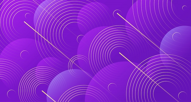 Purple circle line abstract background